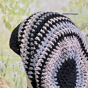 hemp + cotton handmade extra slouchy hat with visor, perfect for all hair types!